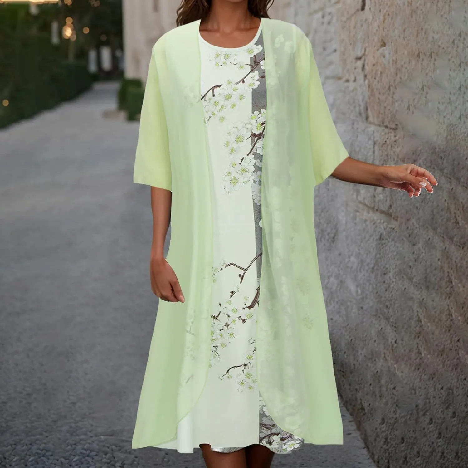 Womens Summer Dresses Cardigan Lightweight Dress Elegant Gauze Casual Dressy Clothes Plus Size Formal Long Sundress