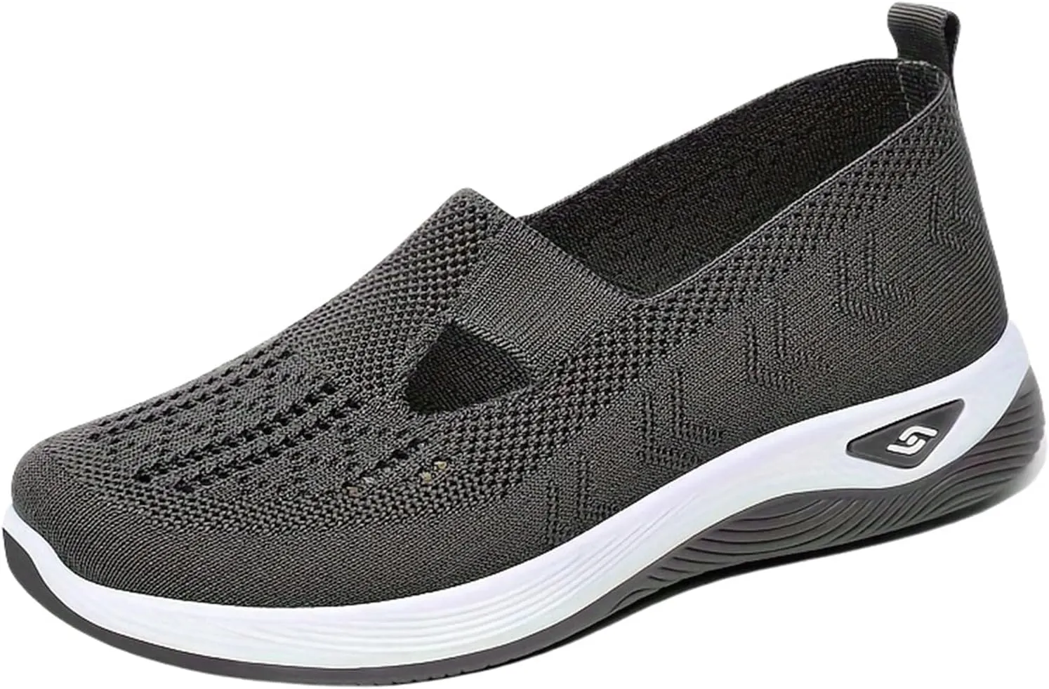 Women's Woven Breathable Soft Sole Shoes Arch Support Comfort Slip on Sneakers Mesh Work Walking Shoes Running Jogging Shoe Outdoor Fashion Lightweight Breathable Orthopedic Wide Sneaker