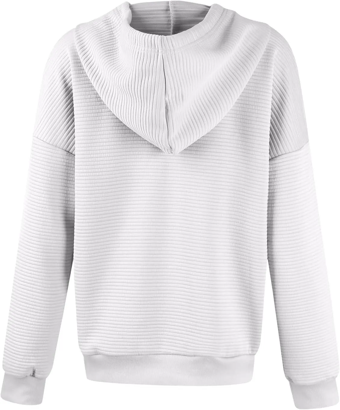 Womens Zip Up Hoodie Oversized Sweatshirt Waffle Knit Clothes Fall Fashion Long Sleeve Jacket With Pockets
