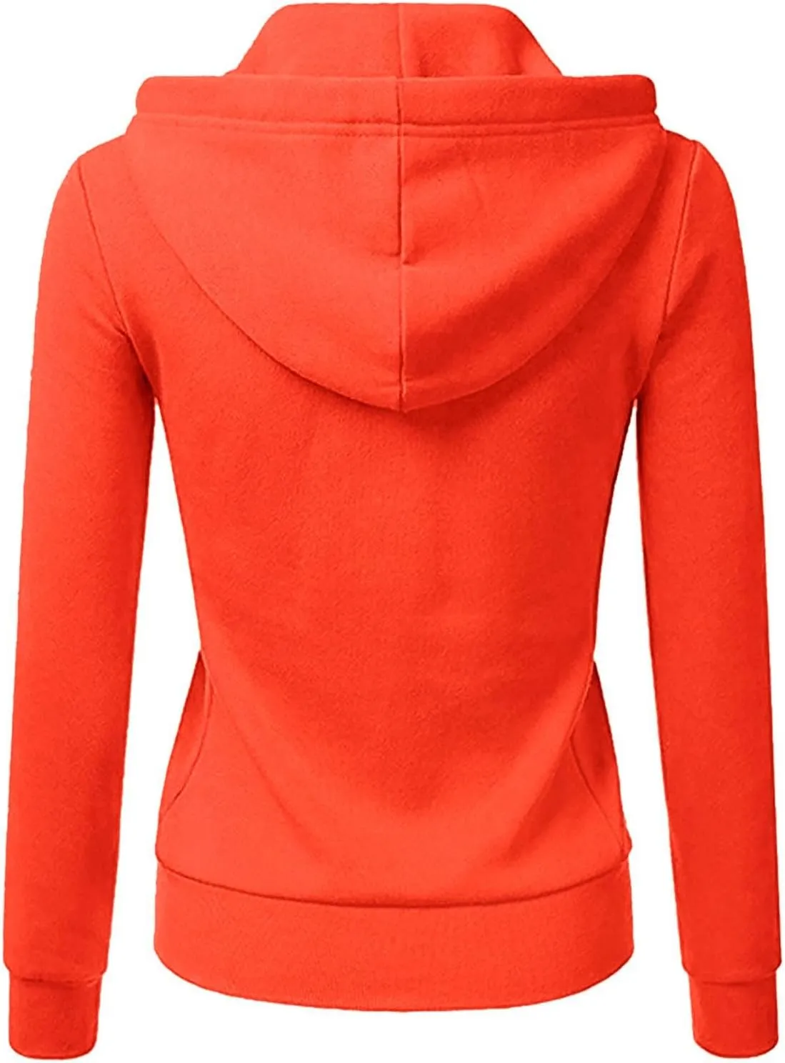 Womens Zip Up Hoodies Lightweight Casual Long Sleeve Drawstring Slim Fit Hooded Sweatshirts with Pockets