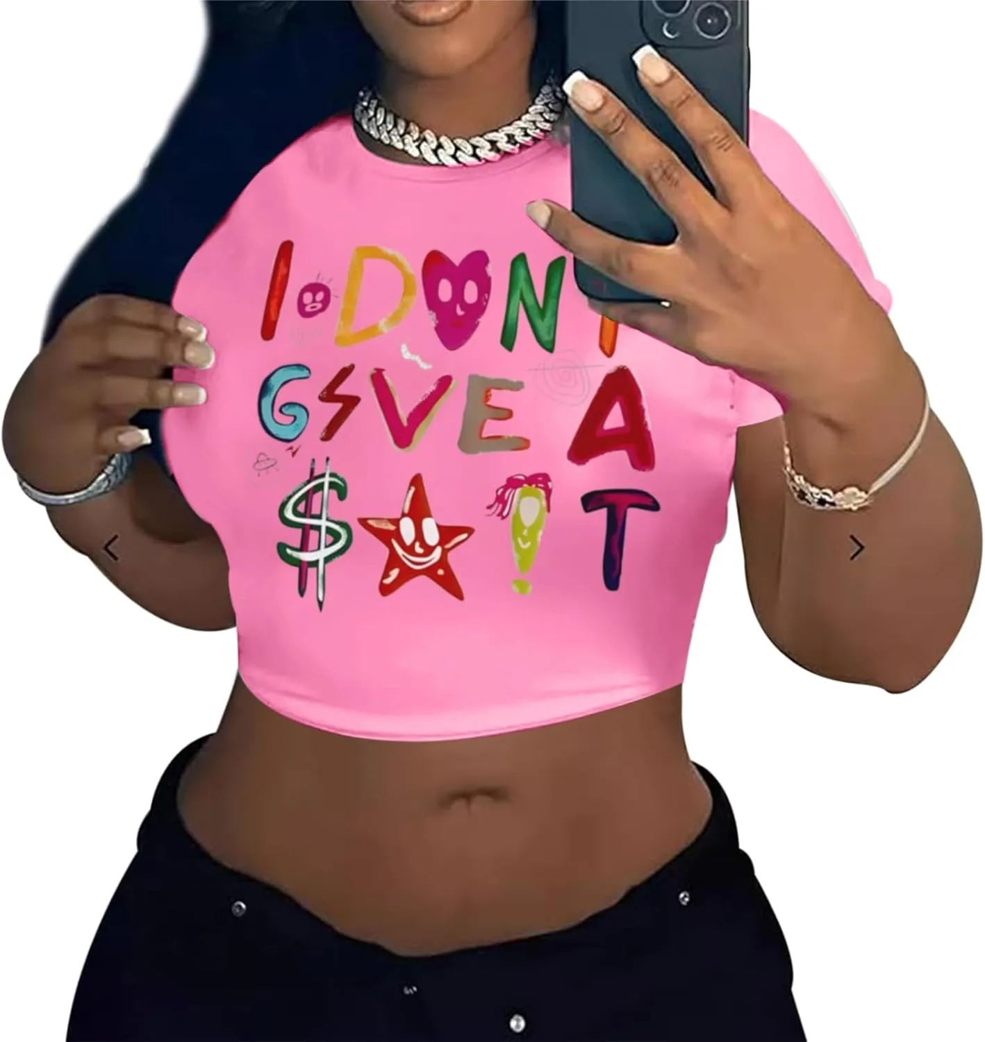 Y2K Baby Tees Graphic Crop Tops for Women Cropped Tshirt Summer Aesthetic Fairy Grunge Tops Clothes for Teen Girls