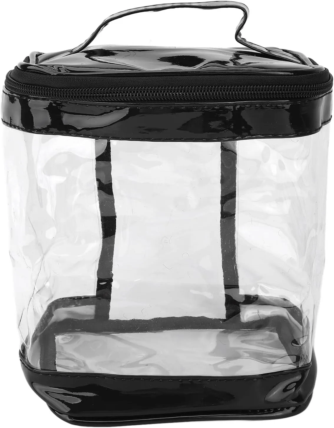 YUYTE Clear Toiletry Bag, Heavy Duty Leak Proof Clear Travel Bags for Toiletries, Transparent Makeup Cosmetic Bag with Zipper and Handle for Shower Organiser