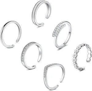 Zolure Stainless Steel Toe Rings and Anklets for Women