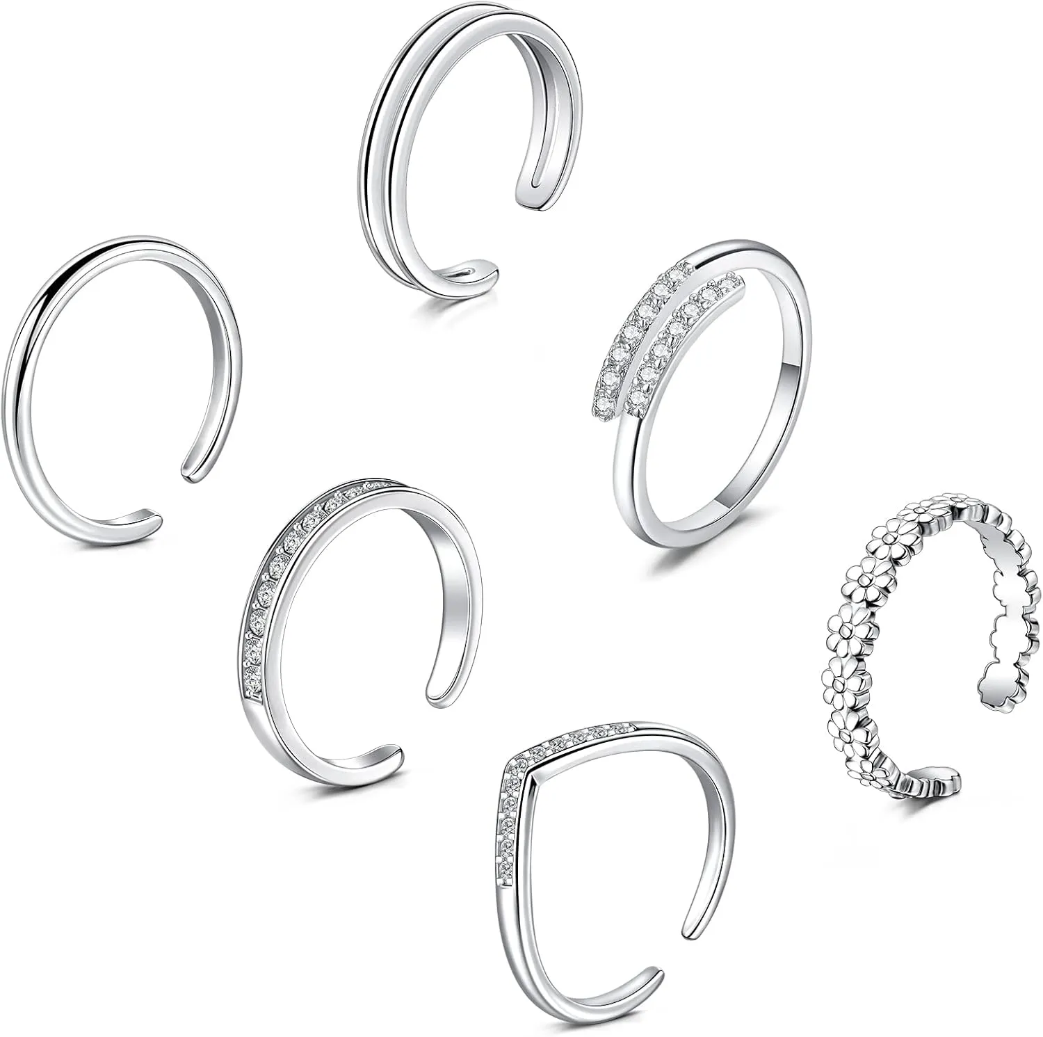 Zolure Stainless Steel Toe Rings and Anklets for Women